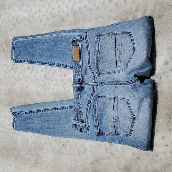 American Eagle Lighter Wash Super Stretch High Rise Jegging Jean Size 0 Waist 25 - Picture 5 of 5